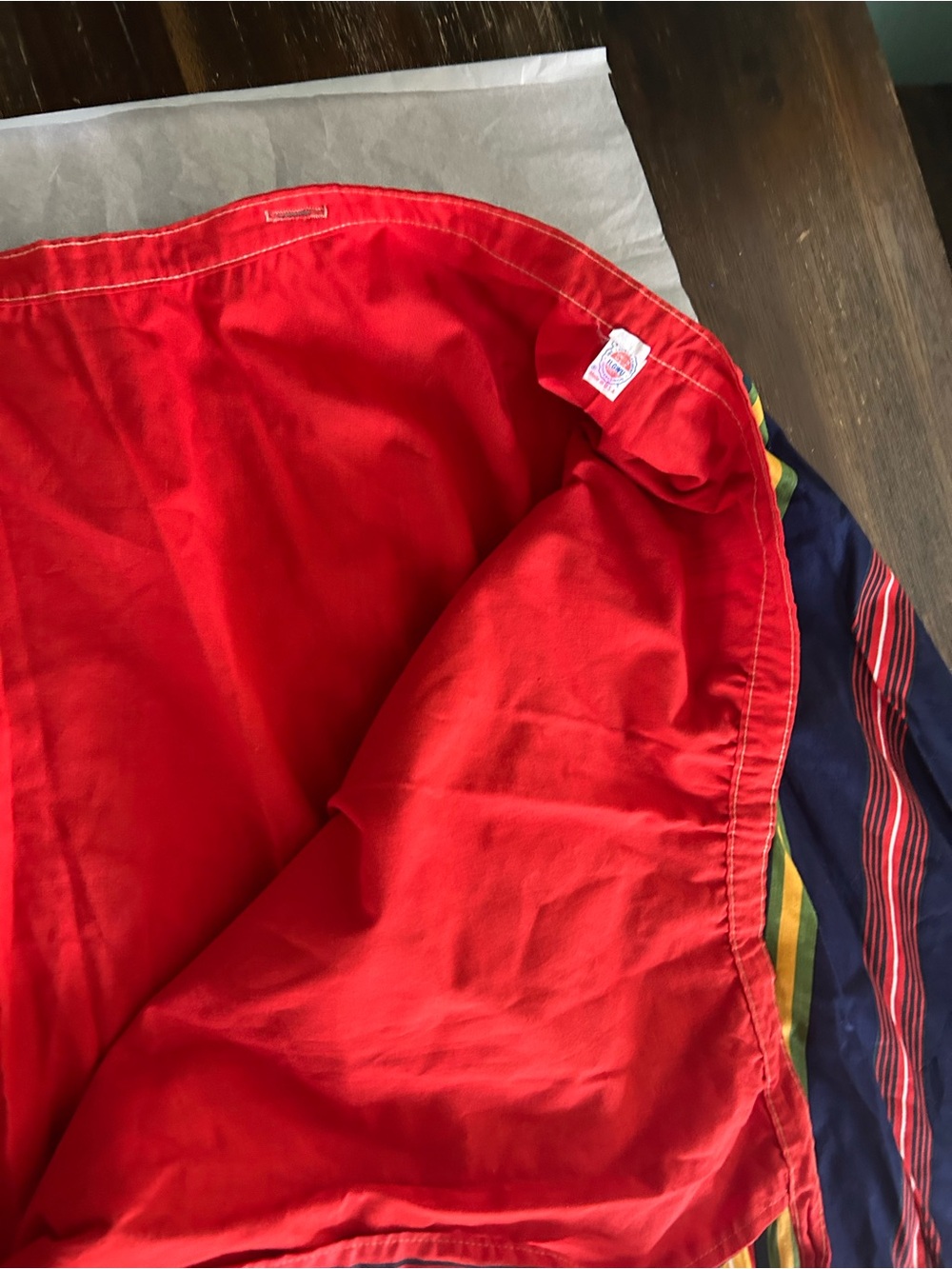 RARE VINTAGE ILGWU Beautiful 1974 's vintage  rainbow PRIDE skirt WRAP - Picture 3 of 7